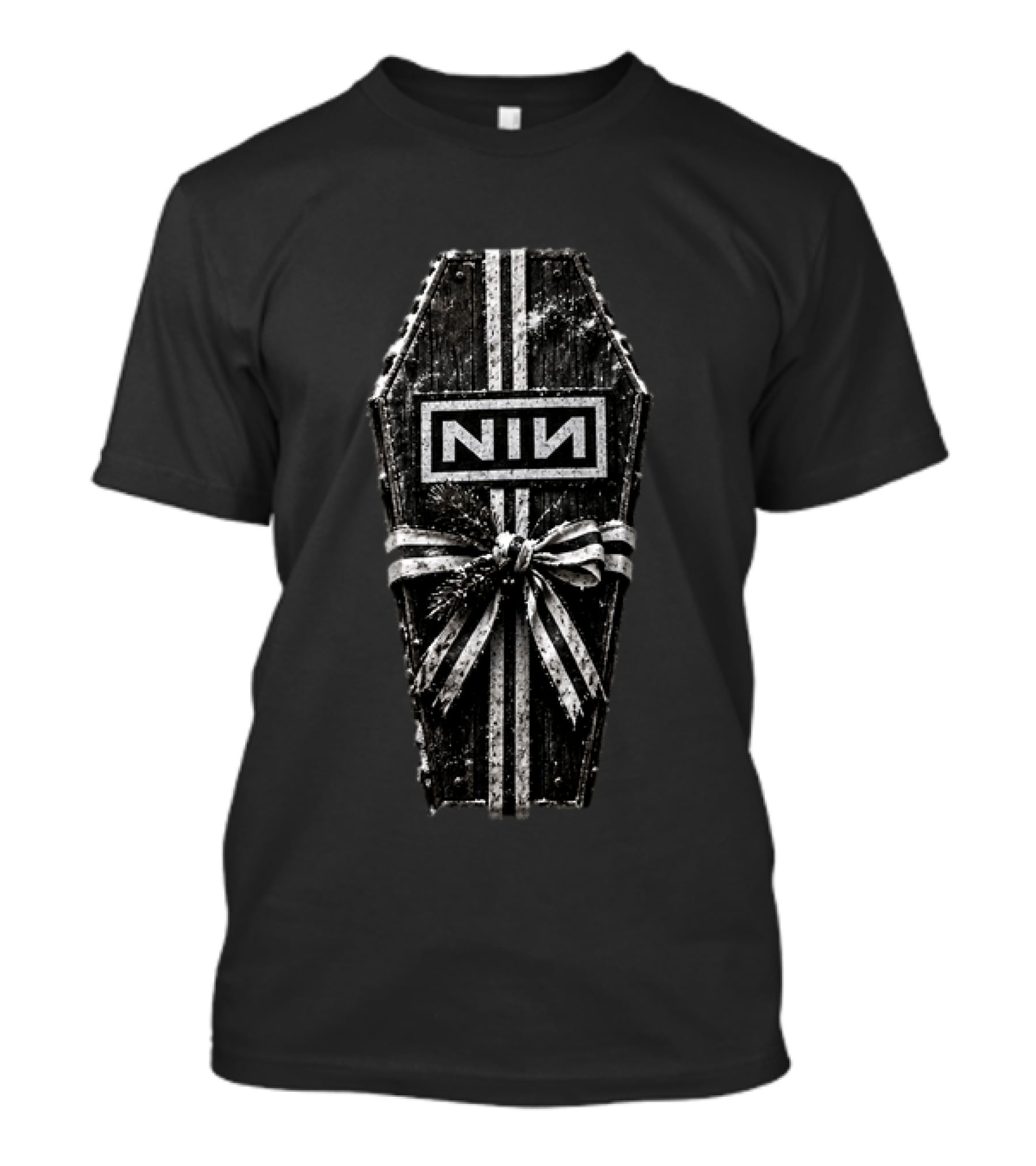 Nine Inch Nails NIN Industrial Winter Nightmare Coffin Design For Rock Lovers T-Shirt