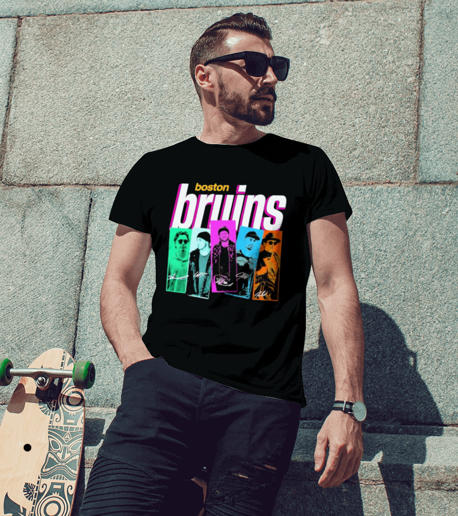 Boston Bruins Boy Band 2026 Player Portraits T-Shirt