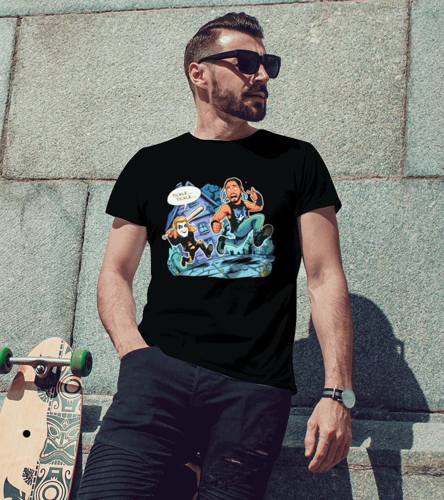 Halloween Cartoon Chase Tucker Remy Tickle Tickle Baseball Bat Haunted House T-Shirt