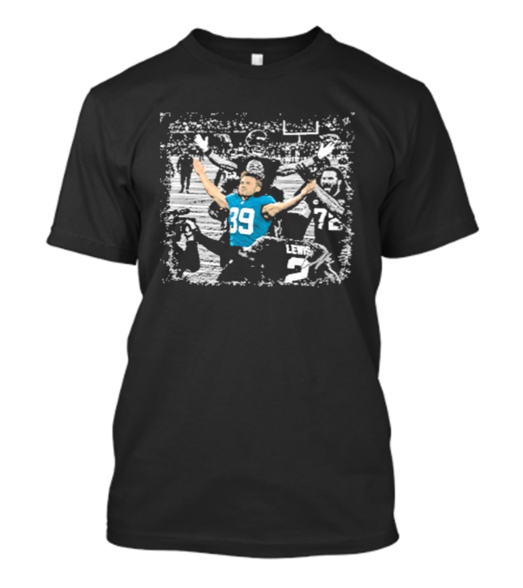 Cam Little #39 Jacksonville Jaguars Kicker Celebration Game Day Football T-Shirt