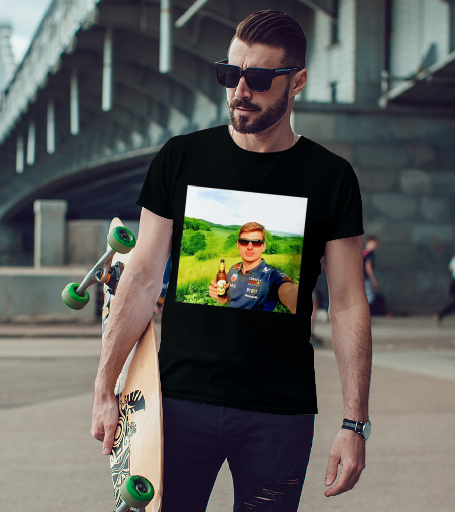 Max Verstappen Beyond The Track Oracle Red Bull Racing Honda Beer Experience T-Shirt