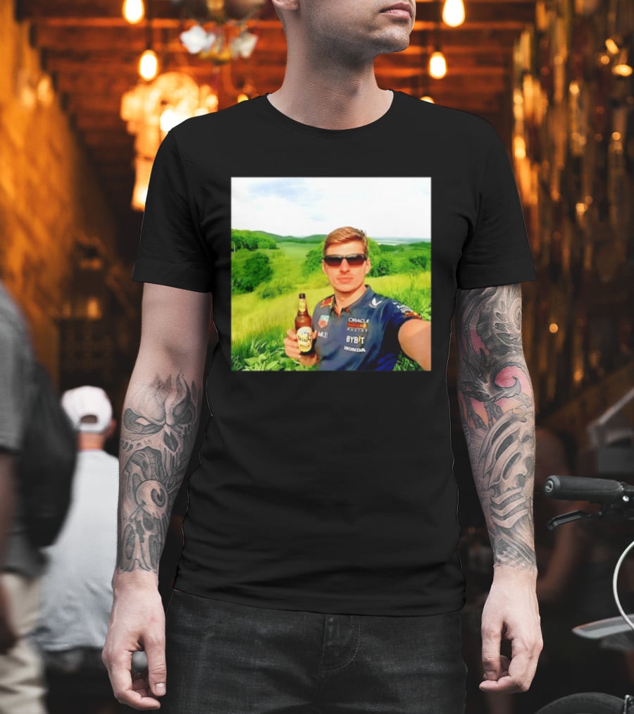 Max Verstappen Beyond The Track Oracle Red Bull Racing Honda Beer Experience T-Shirt
