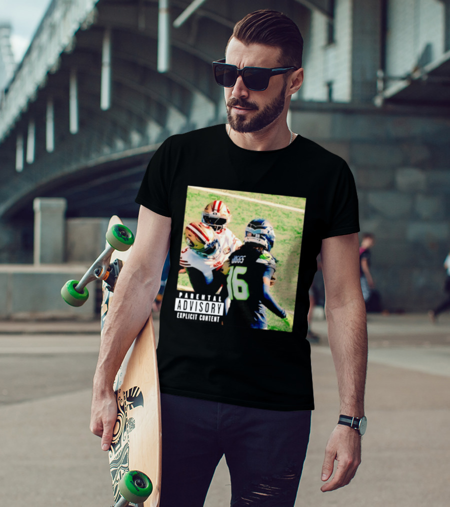 Parental Advisory Explicit Content Mike Evans Vs Trevon Diggs Football Meme T-Shirt