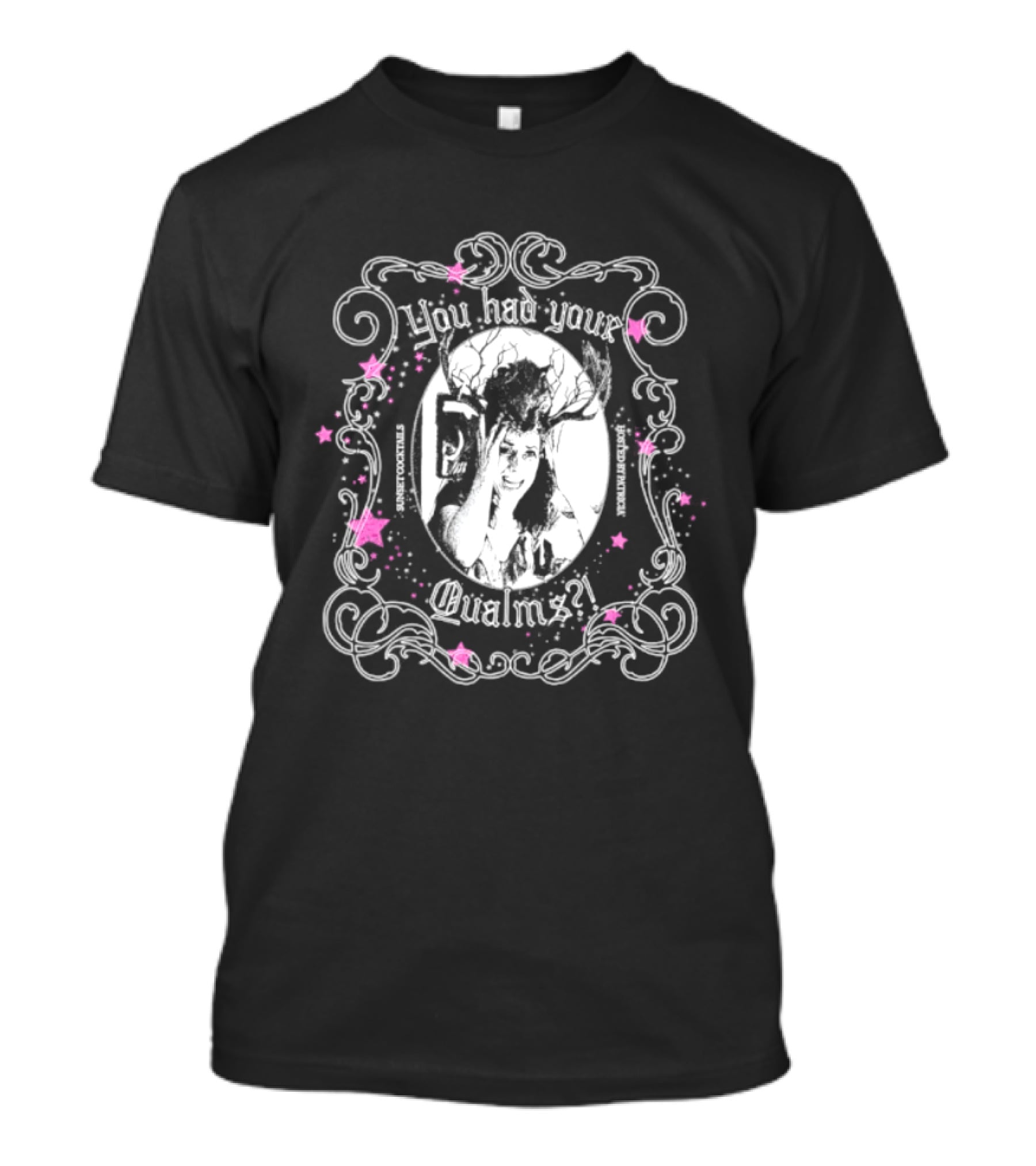 Patricia's Sunset Cocktails You Had Your Qualms Vintage Floral Frame T-Shirt