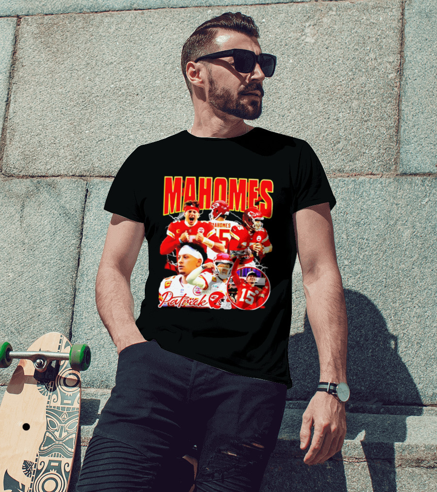 Patrick Mahomes Kansas City Chiefs 15 Red Gold Champion 2026 T-Shirt