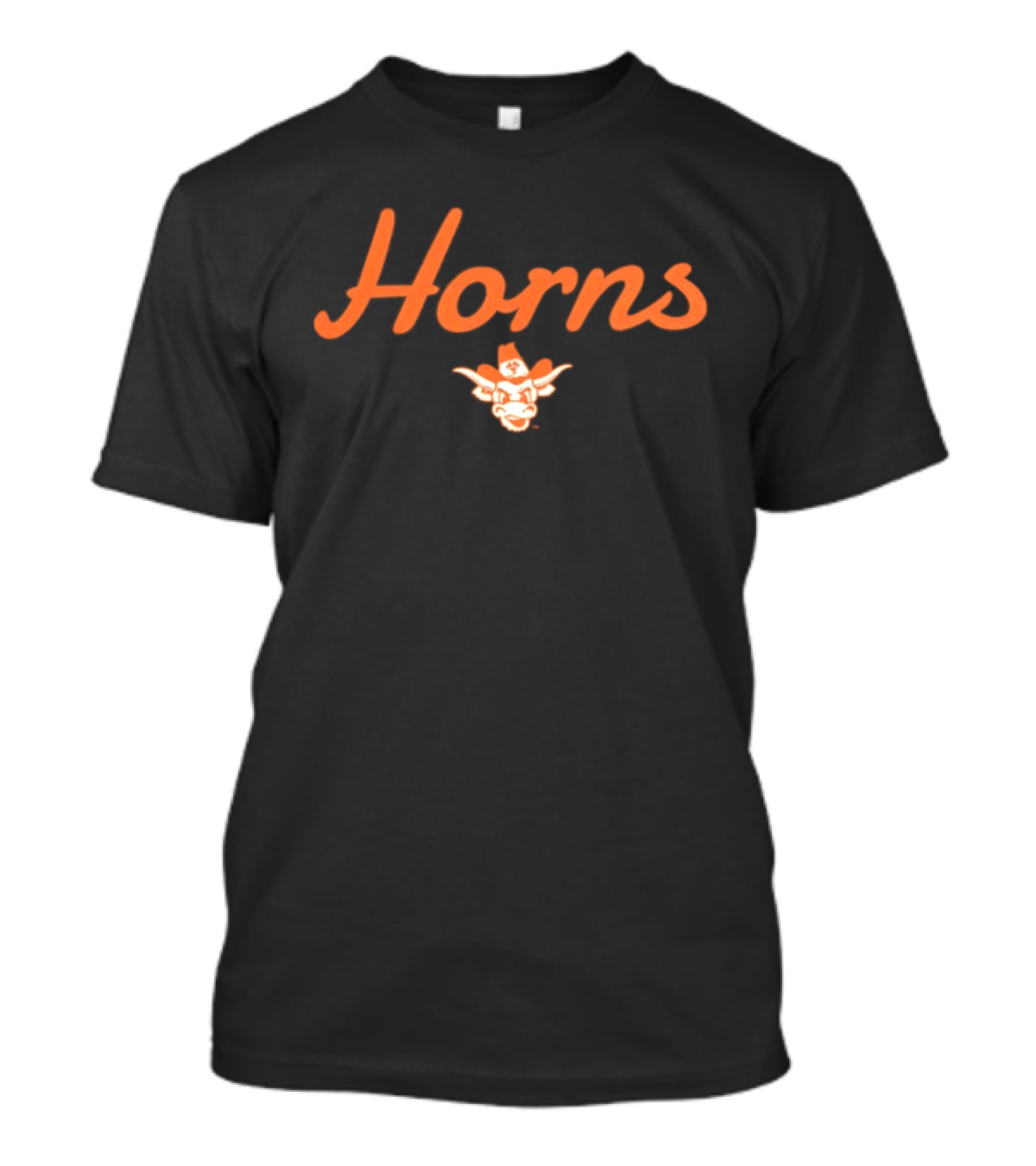 Horns Cursive Bevo Longhorn Texas Longhorns T-Shirt