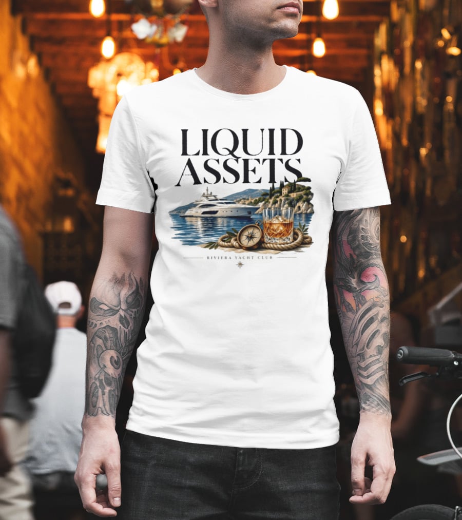 Liquid Assets Yacht Club Ferretti Custom Line Riviera Sailing T-Shirt