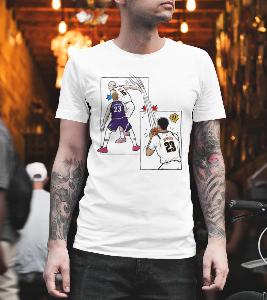 Nikola Jokic Denver Nuggets NBA Comic Swanson 23 Basketball Action T-Shirt