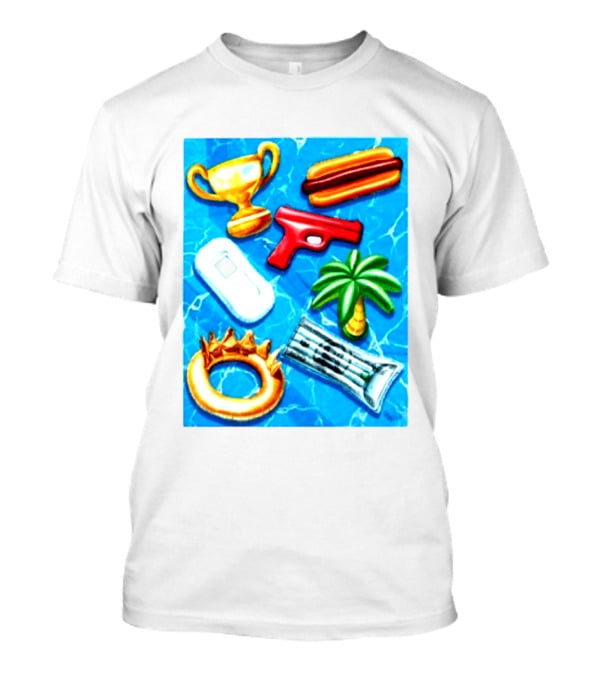 The Wynwood Walls Shop Store Leon Keer Trophy Hotdog Palm Gun Newspaper Seven Sins T-Shirt