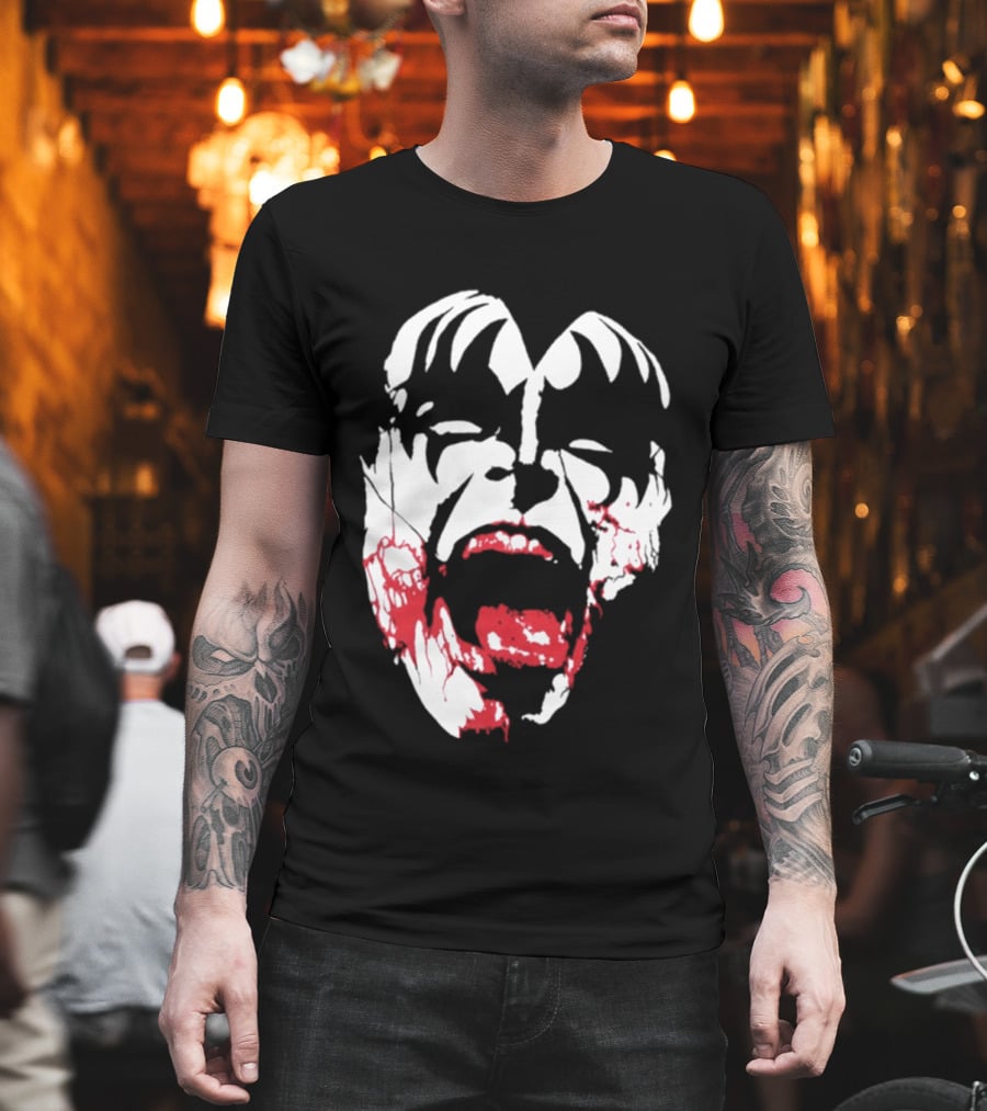 Kiss Halloween 2026 Bloody Demon Face T-Shirt