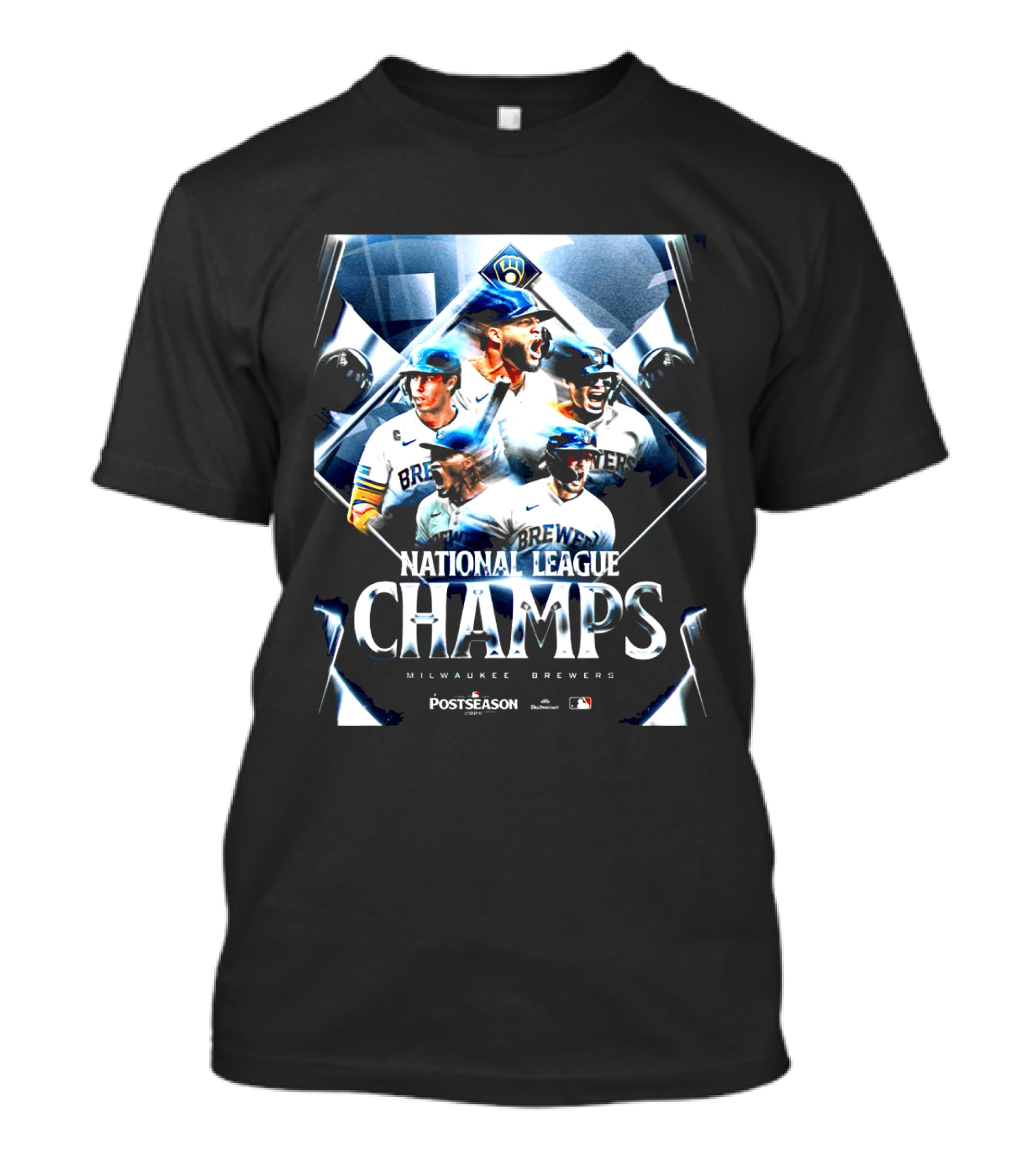 Milwaukee Brewers National League Champs Postseason MLB Victory T-Shirt