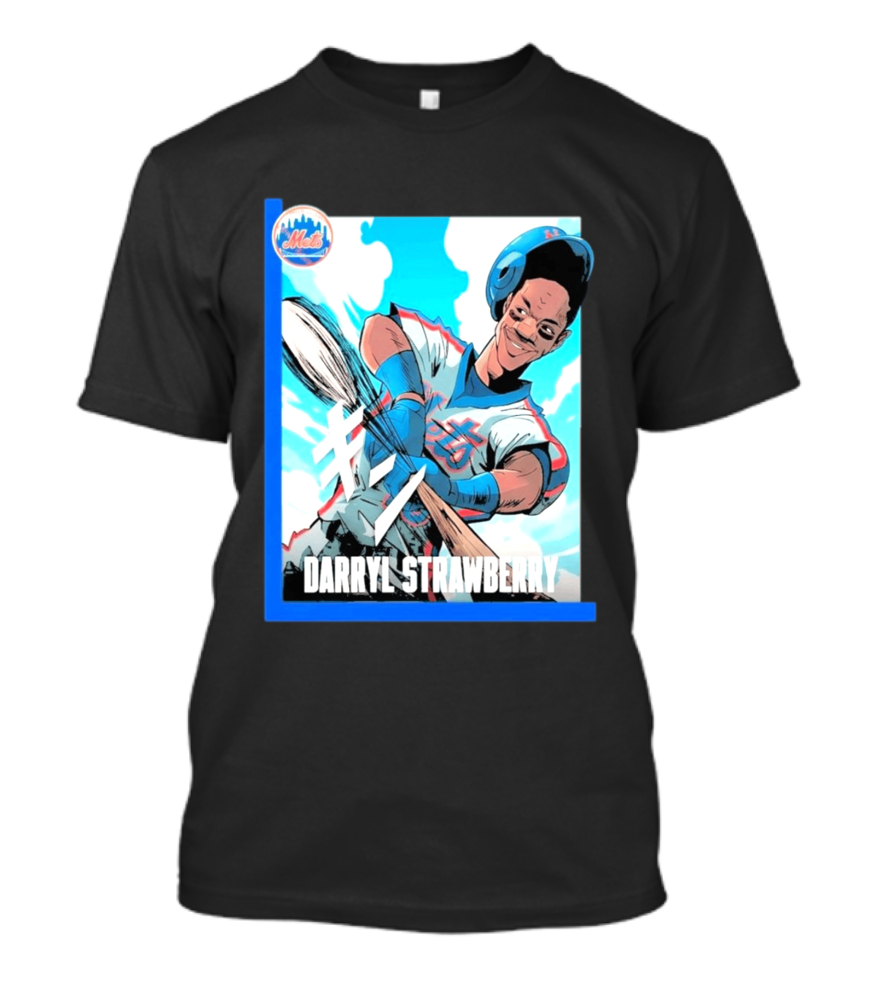 Darryl Strawberry NYC Mets Baseball Manga T-Shirt