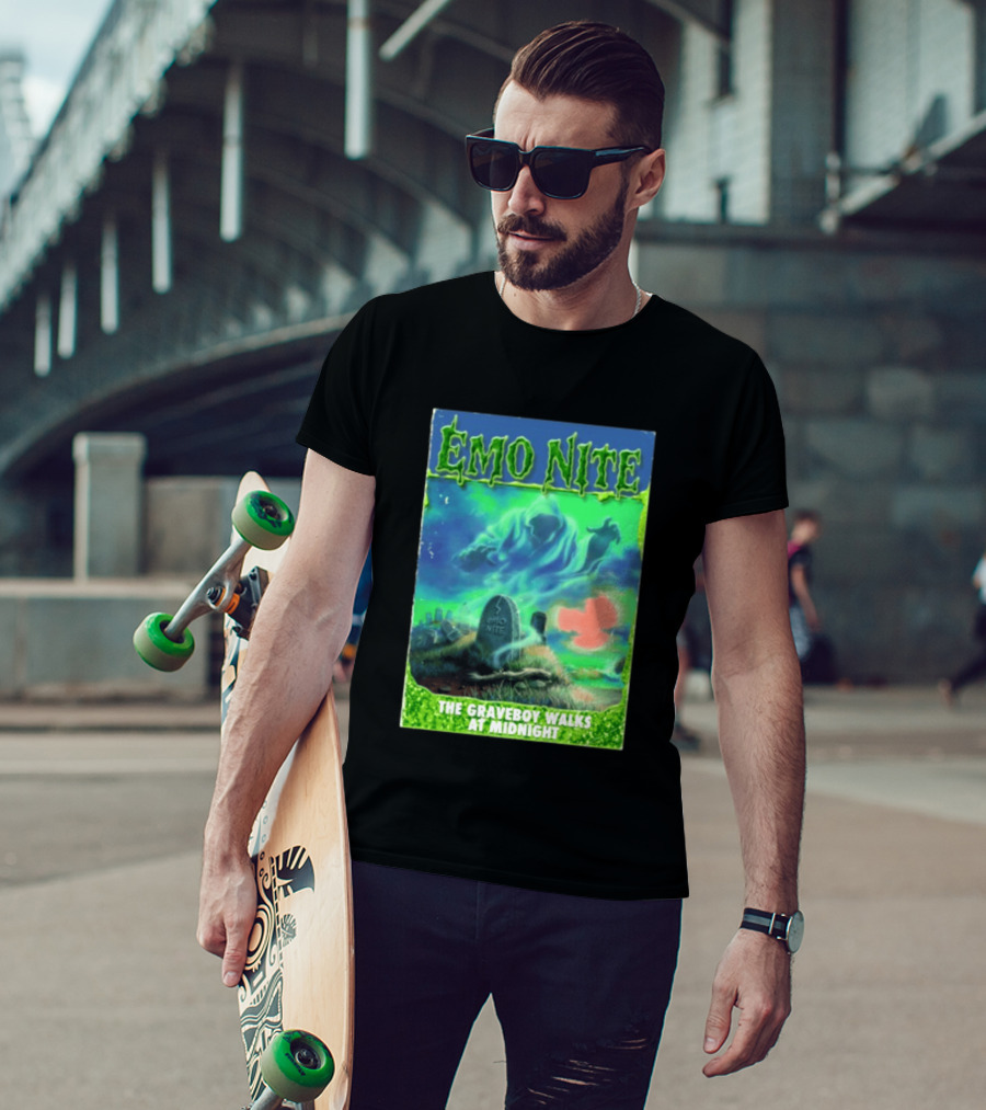 Emo Nite The Graveboy Walks At Midnight Goosebumps T-Shirt