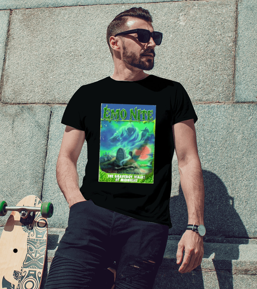 Emo Nite The Graveboy Walks At Midnight Goosebumps T-Shirt