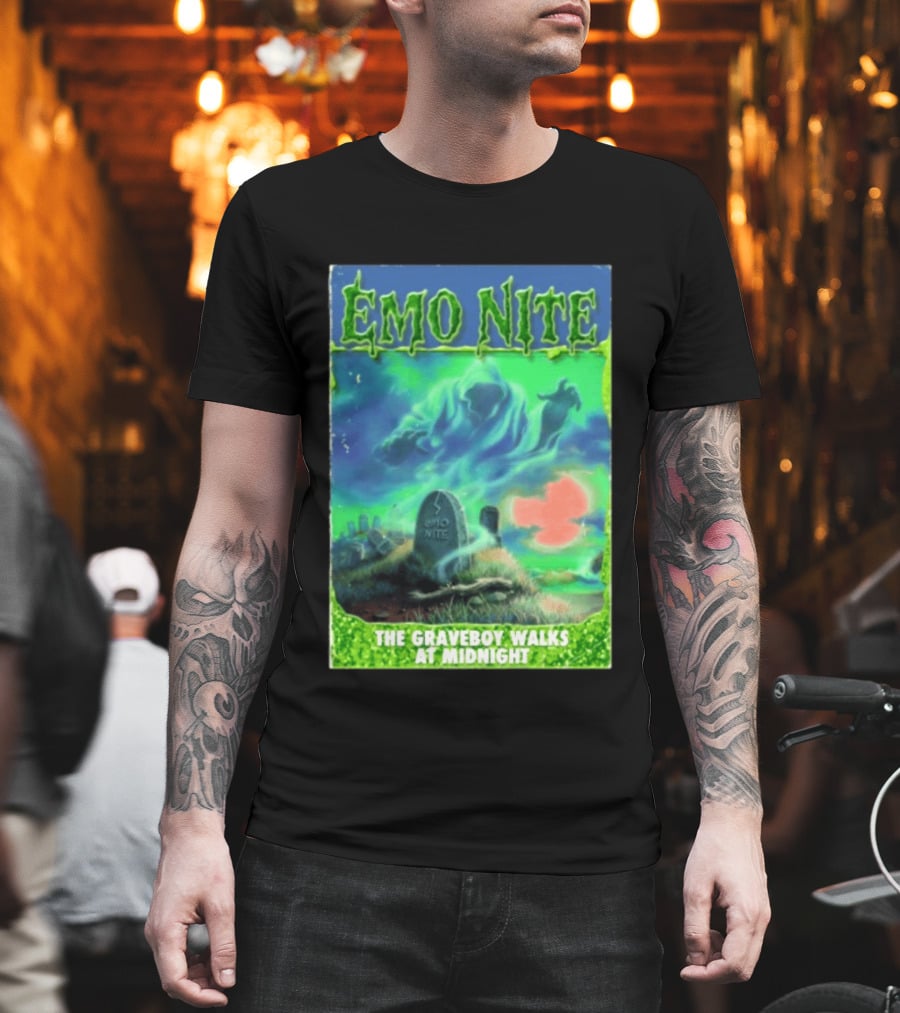 Emo Nite The Graveboy Walks At Midnight Goosebumps T-Shirt