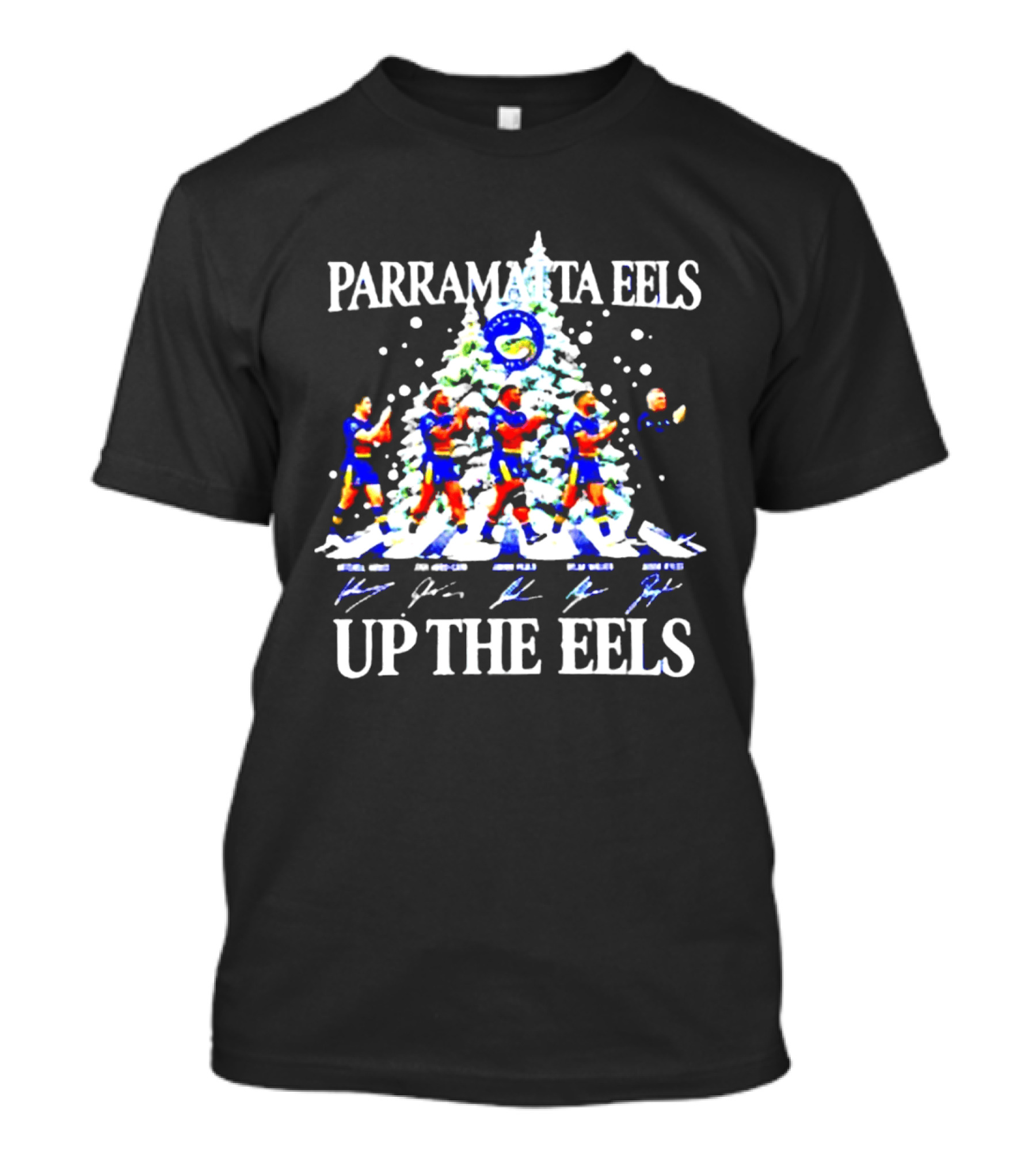 Parramatta Eels NRL Christmas 2026 Up The Eels Players Signatures T-Shirt