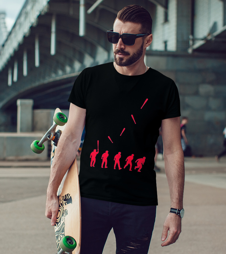 Petey Halpin Cleveland Guardians Evolution Bat Flip Rally Sequence T-Shirt