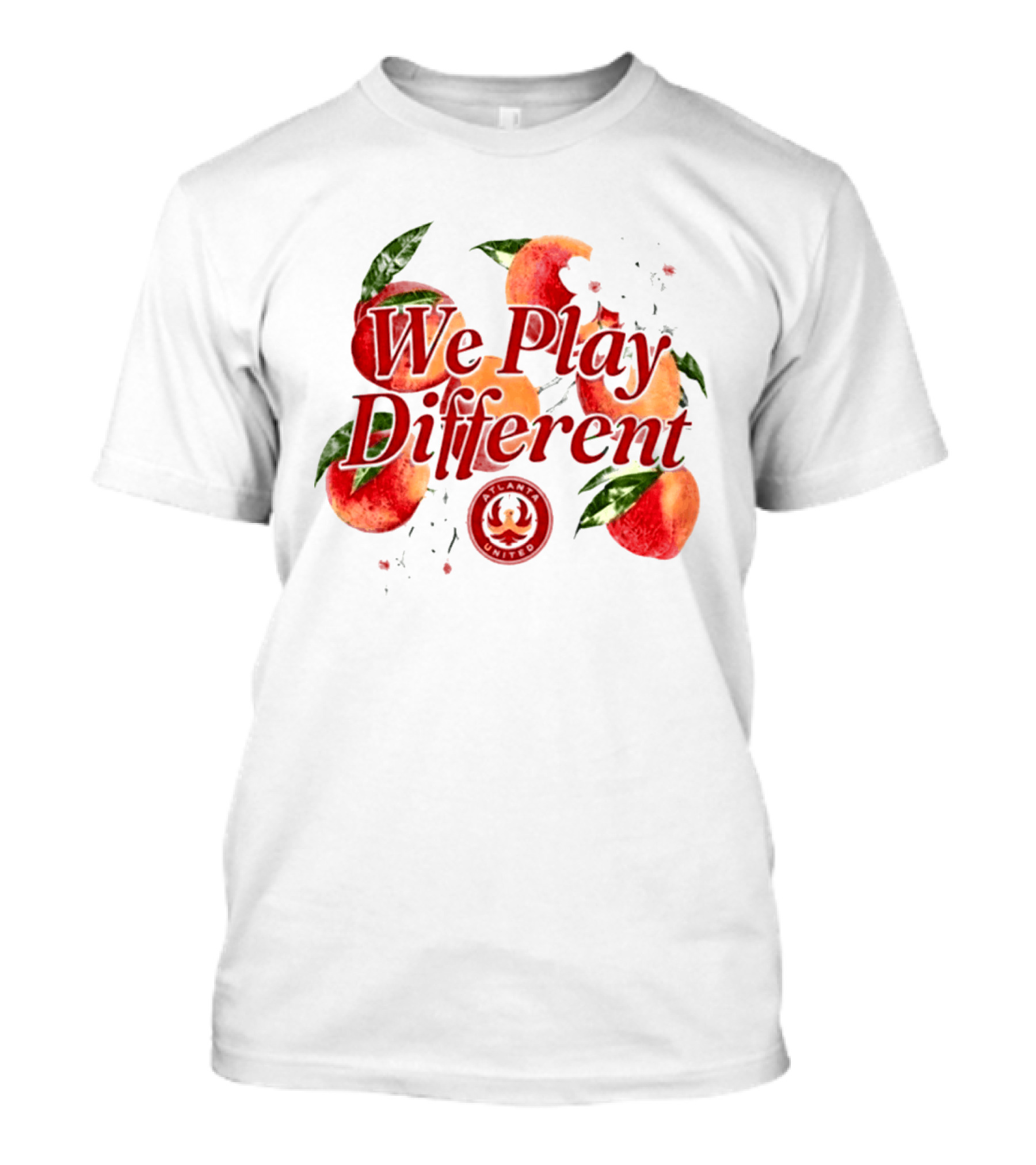 Atlanta United FC We Play Different Georgia Peach Soccer Fan Club T-Shirt