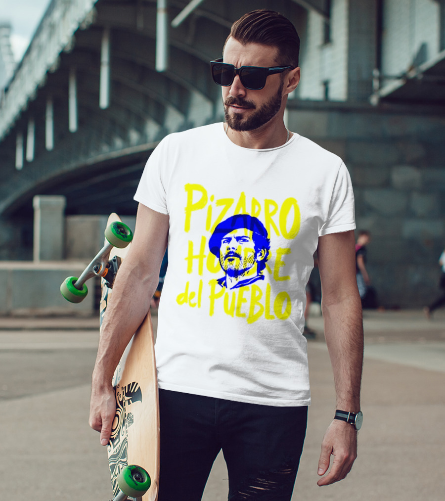 Pizarro Hombre Del Pueblo Latin American Yellow Blue T-Shirt