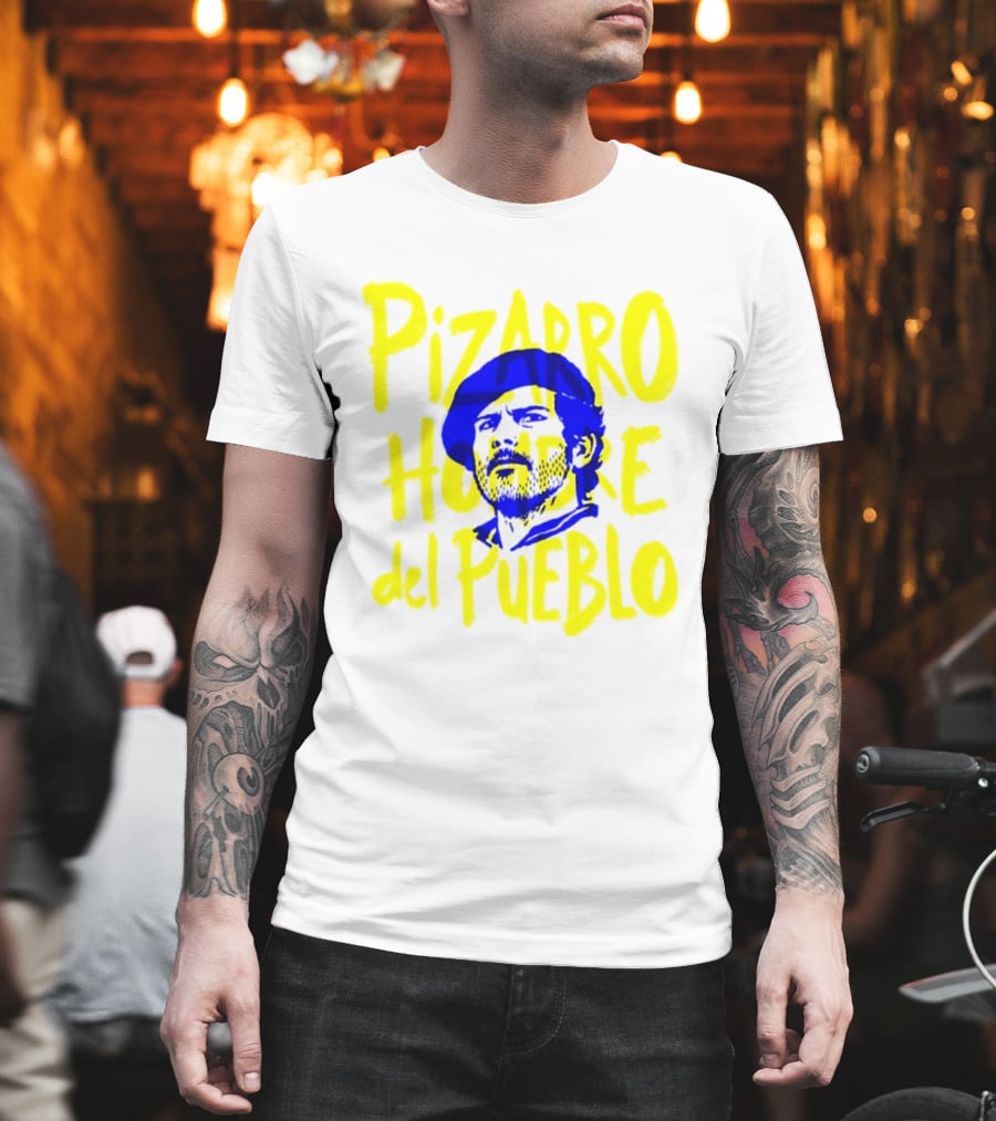 Pizarro Hombre Del Pueblo Latin American Yellow Blue T-Shirt