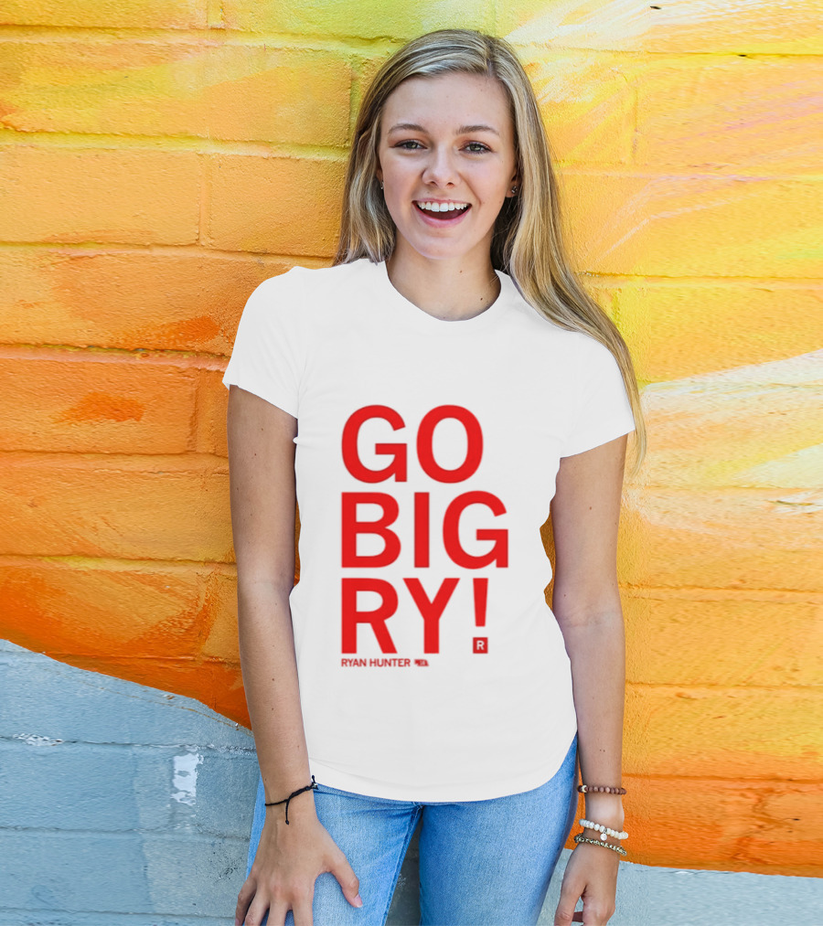 Ryan Hunter 18 Nebraska Huskers Volleyball NCAA Go Big Ry T-Shirt