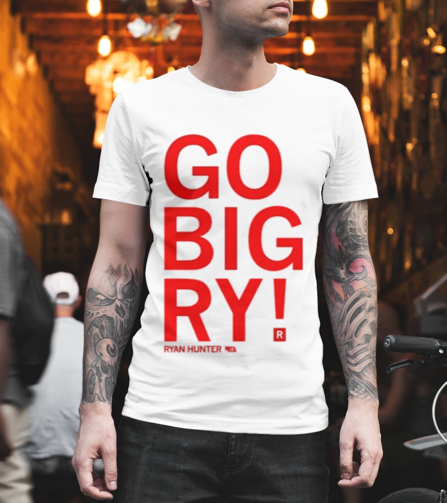 Ryan Hunter 18 Nebraska Huskers Volleyball NCAA Go Big Ry T-Shirt