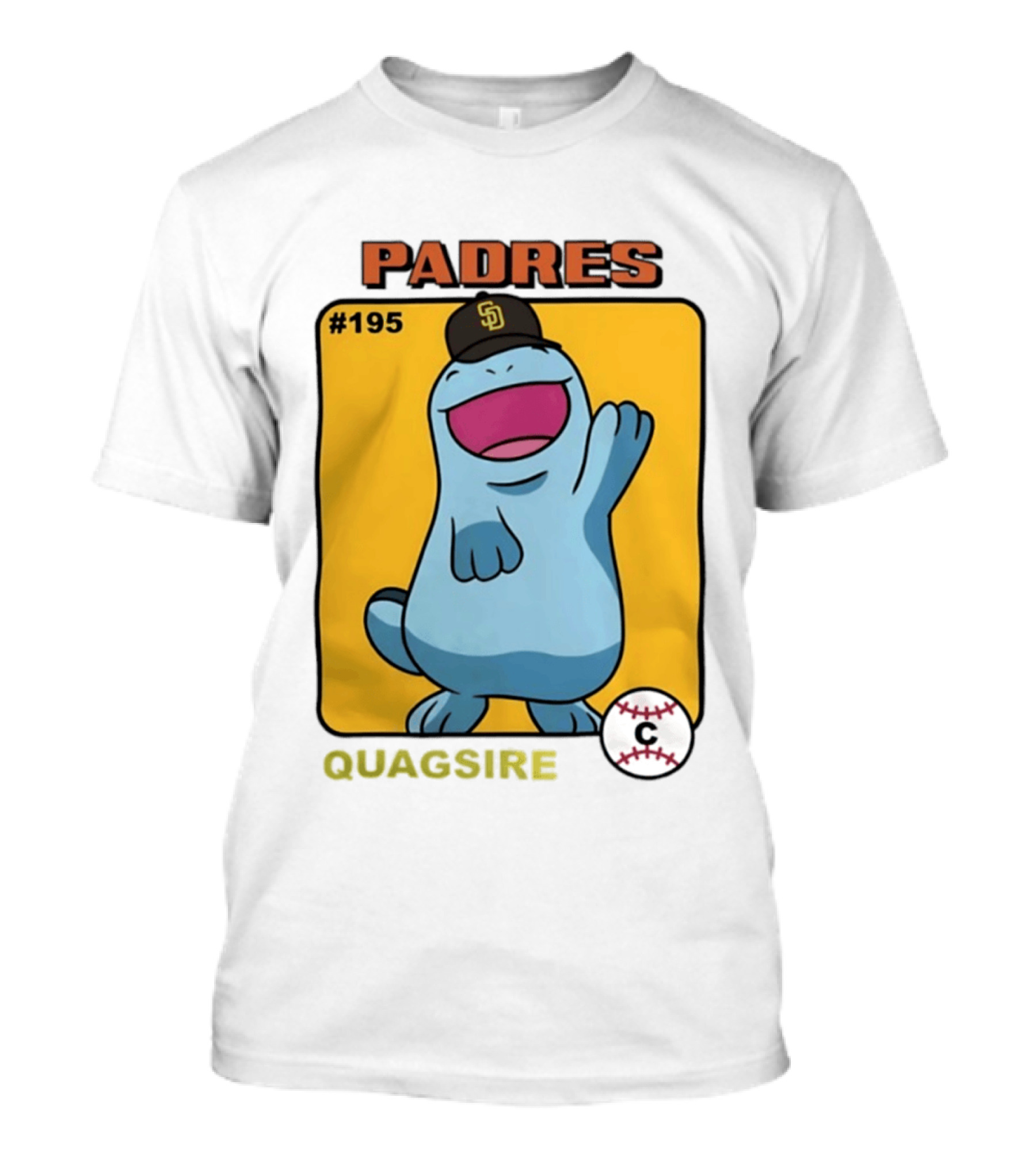 San Diego Padres Quagsire Pokemon Collaboration #195 T-Shirt