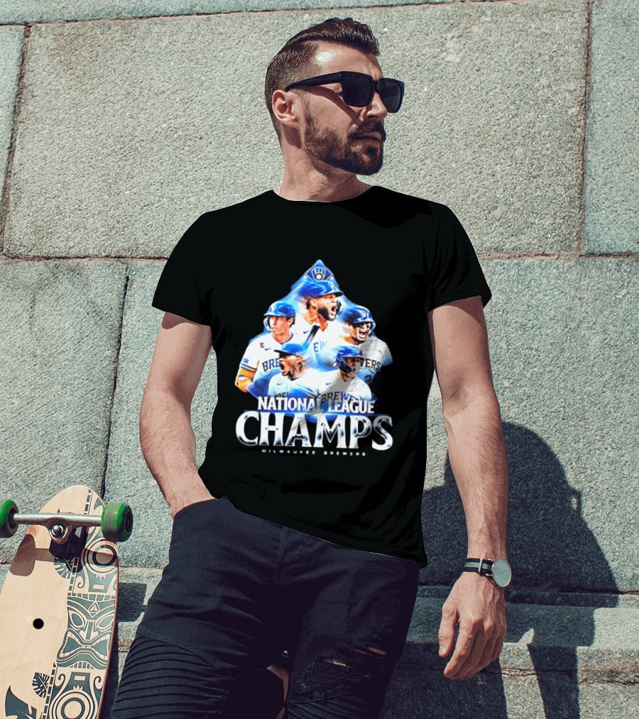 Milwaukee Brewers National League Champs 2026 Player Collage T-Shirt