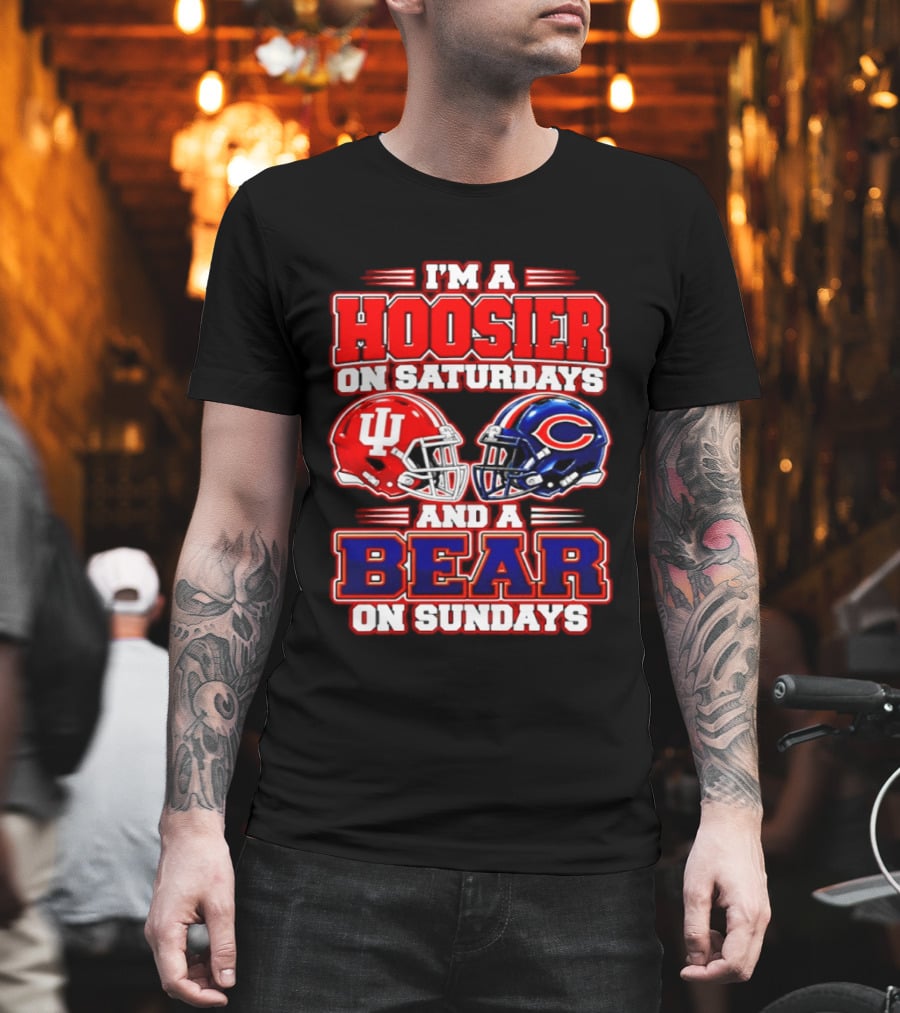 Indiana Hoosiers Saturdays Chicago Bears Sundays Fan 2026 T-Shirt