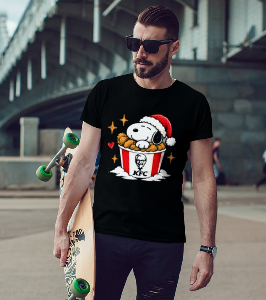 KFC Snoopy Christmas Chicken Bucket Holiday Special For Chicken Lovers T-Shirt