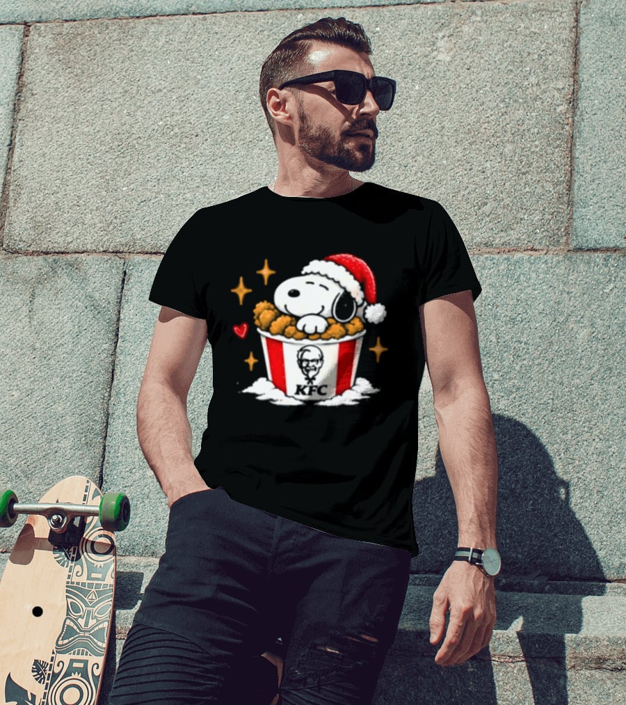 KFC Snoopy Christmas Chicken Bucket Holiday Special For Chicken Lovers T-Shirt