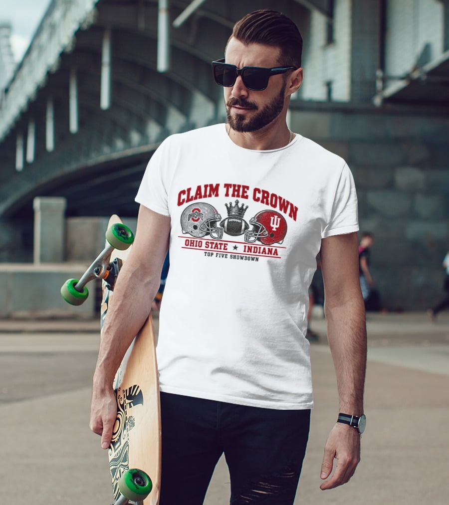 NCAA 2026 Claim The Crown Ohio State Buckeyes Vs Indiana Hoosiers Top Five Showdown T-Shirt