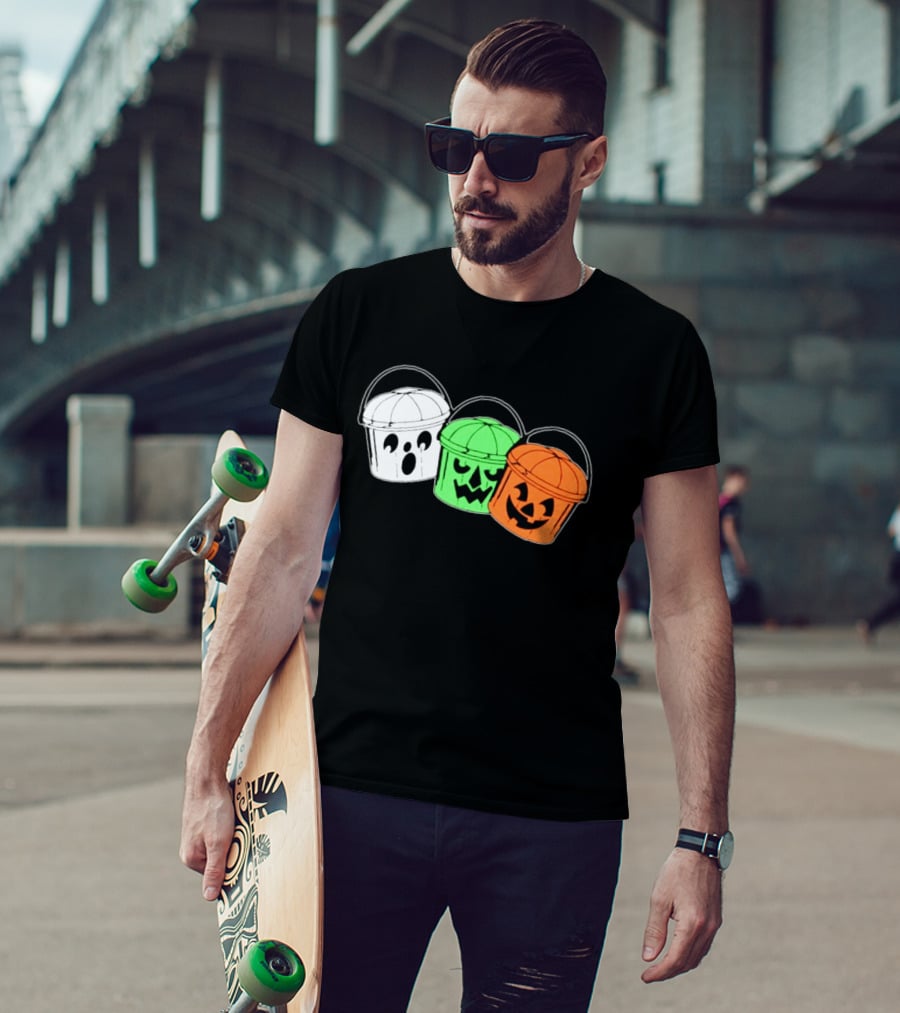 Ghost Pumpkin Candy Buckets Halloween 2026 T-Shirt