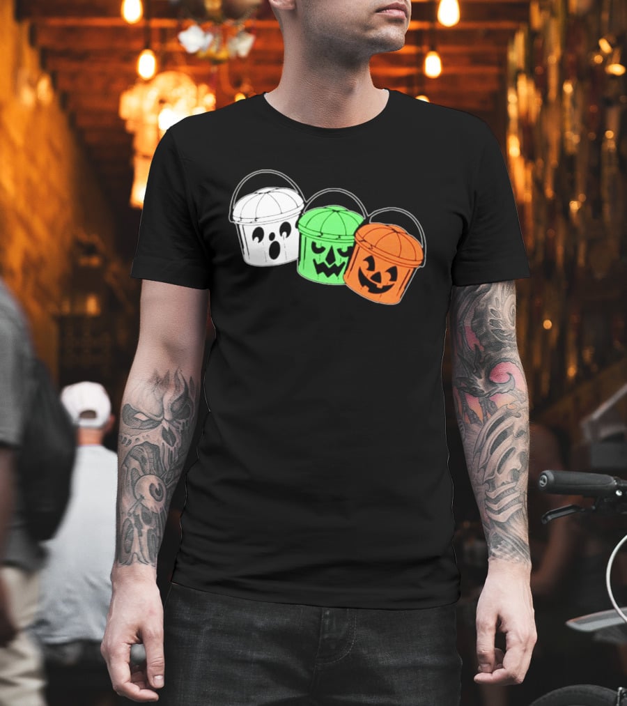Ghost Pumpkin Candy Buckets Halloween 2026 T-Shirt