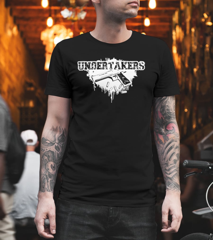 Undertakers Caliber 45 Girls Gun Themed Dripping Effect T-Shirt