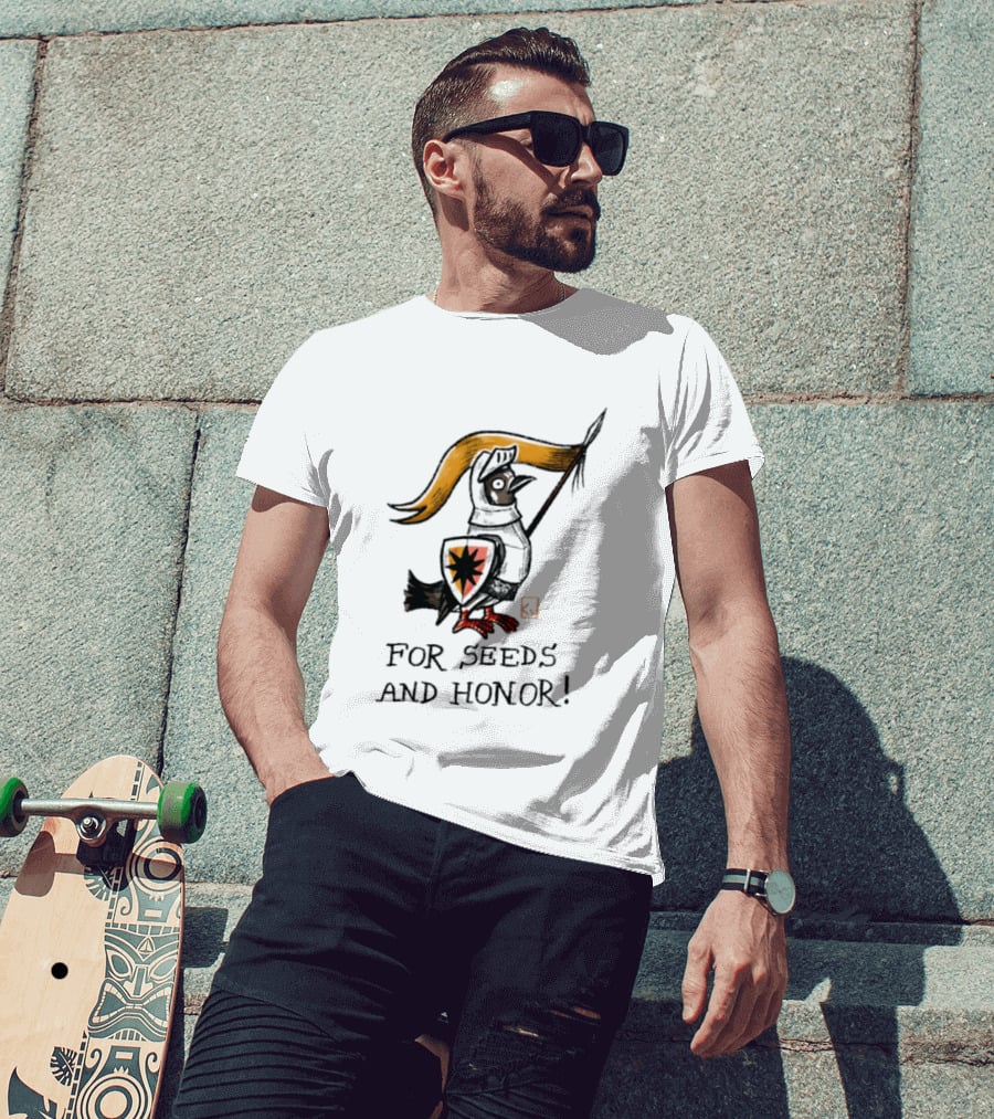 For Seeds And Honor Knight Bird Holding Banner T-Shirt