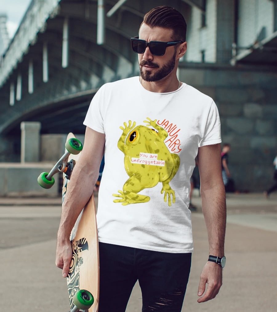 January You Are Unfroggetable Frog Pun Playful Frog T-Shirt