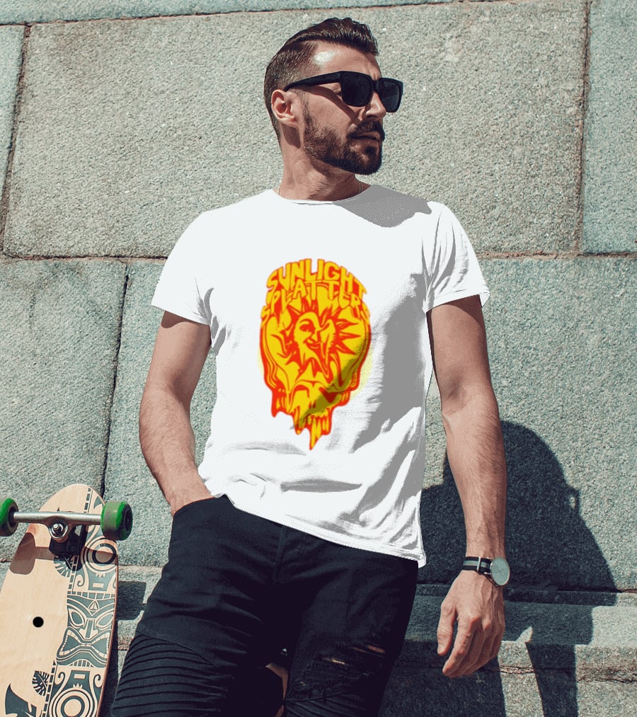 Sunlight Splatters Grateful Dead Psychedelic Skull T-Shirt