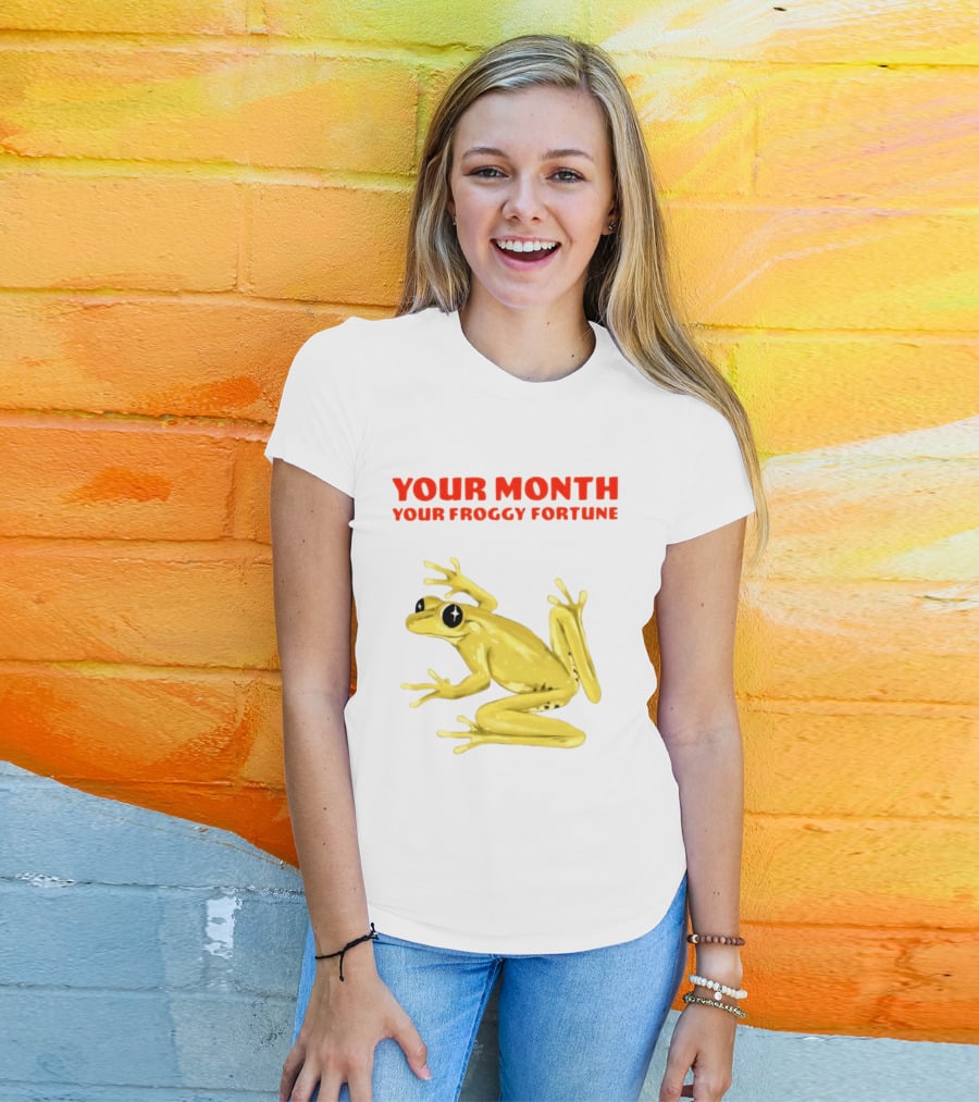 Your Month Your Froggy Fortune Horoscope Frog T-Shirt