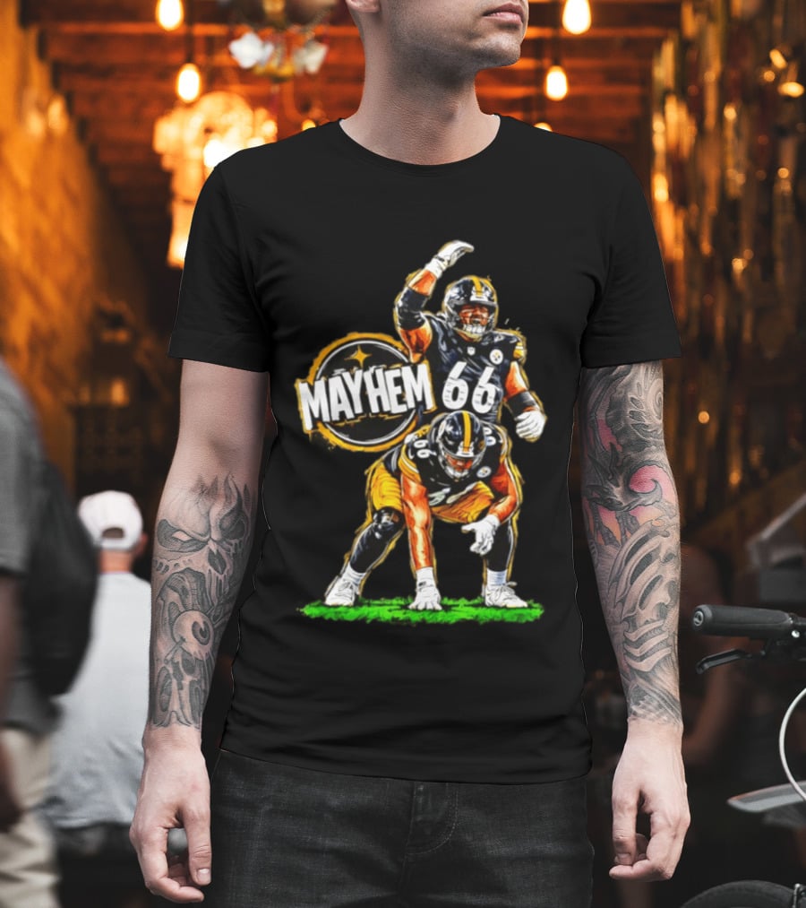 Mayhem 66 Pittsburgh Steelers Football T-Shirt