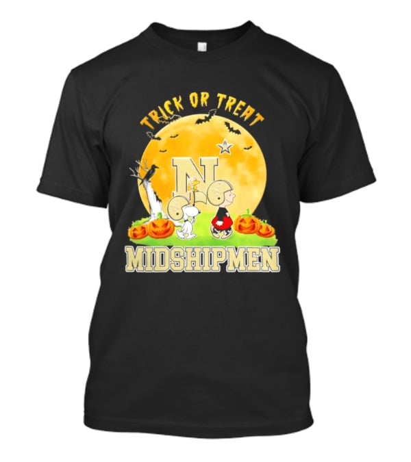 Navy Midshipmen Peanuts Trick Or Treat Halloween 2026 T-Shirt
