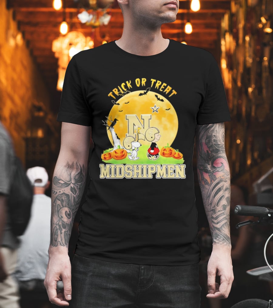 Navy Midshipmen Peanuts Trick Or Treat Halloween 2026 T-Shirt
