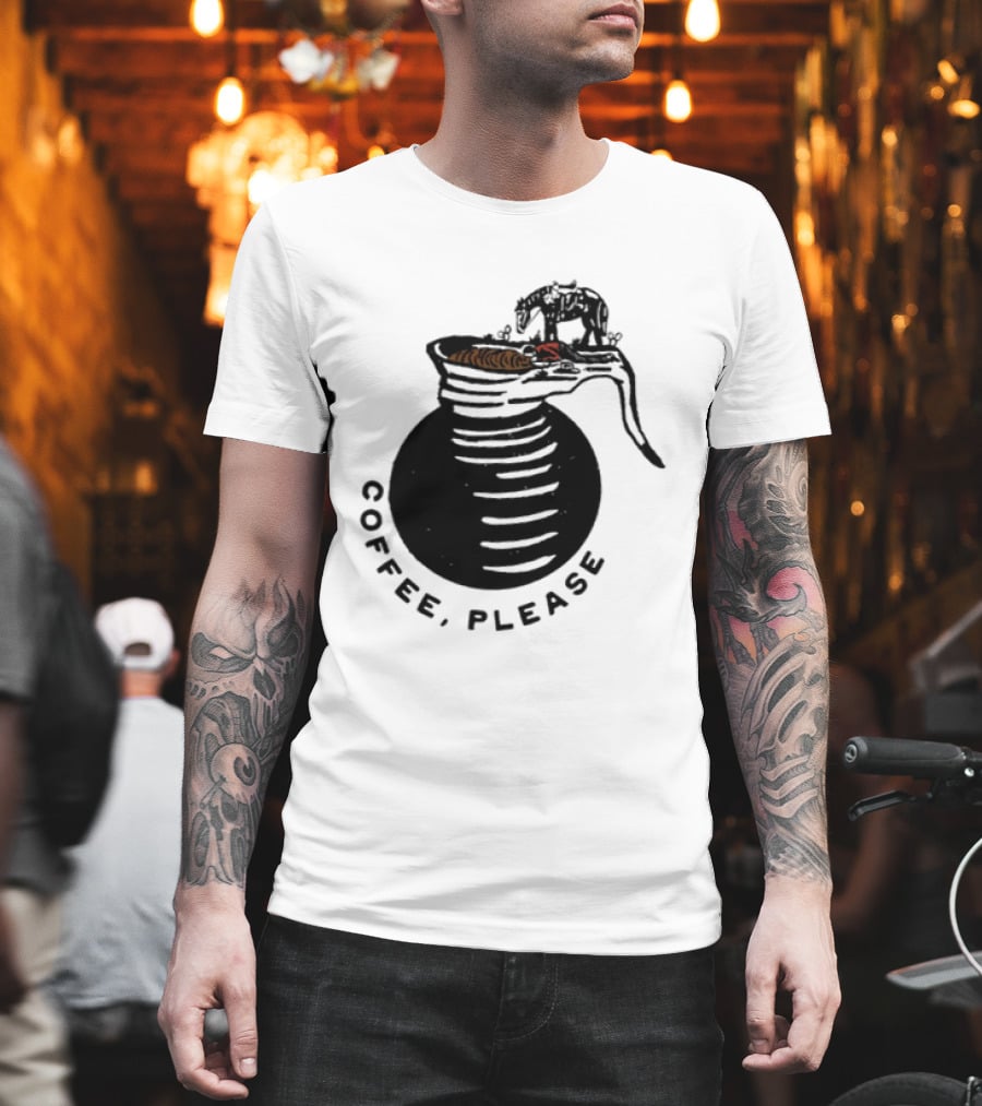 Coffee Please Cowboy And Horse Western Pot T-Shirt