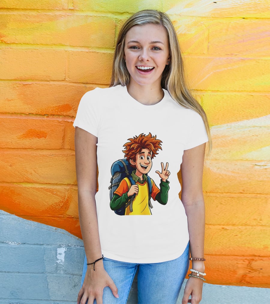 Johnny Hotel Transylvania Cartoon Character Adventure Backpack T-Shirt