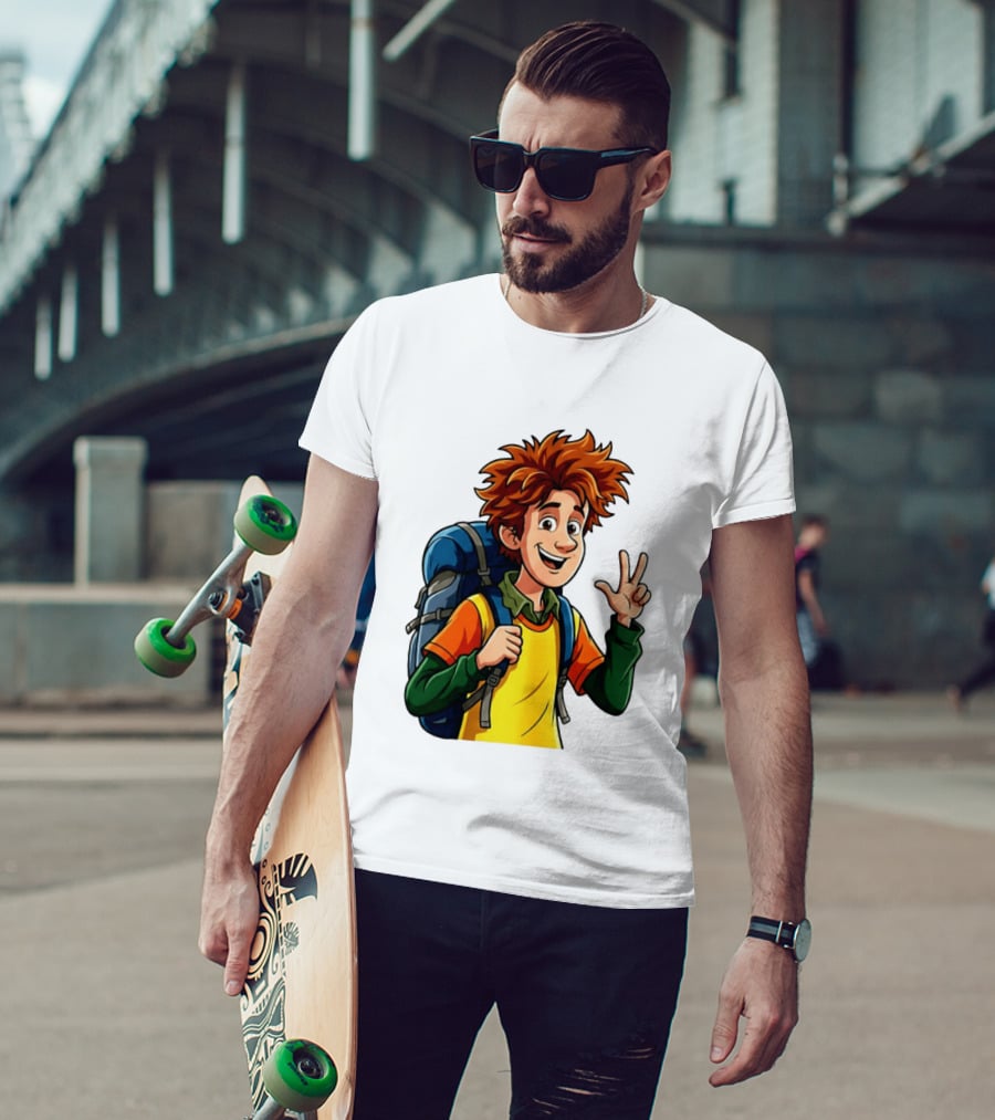 Johnny Hotel Transylvania Cartoon Character Adventure Backpack T-Shirt