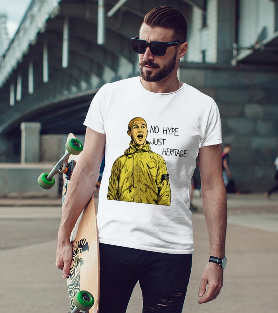 No Hype Just Heritage Ellemme Since 2017 Stone Island Yellow Jacket T-Shirt