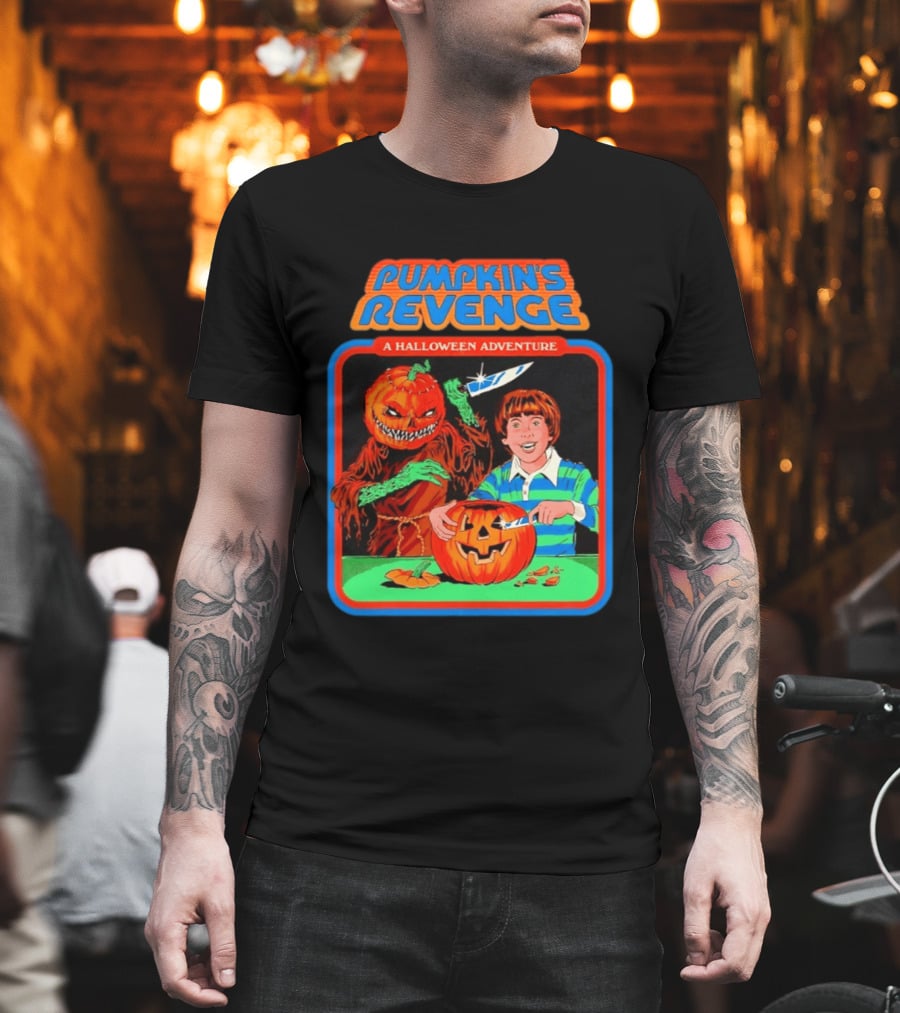Pumpkin's Revenge A Halloween Adventure Creepy Jack O' Lantern T-Shirt