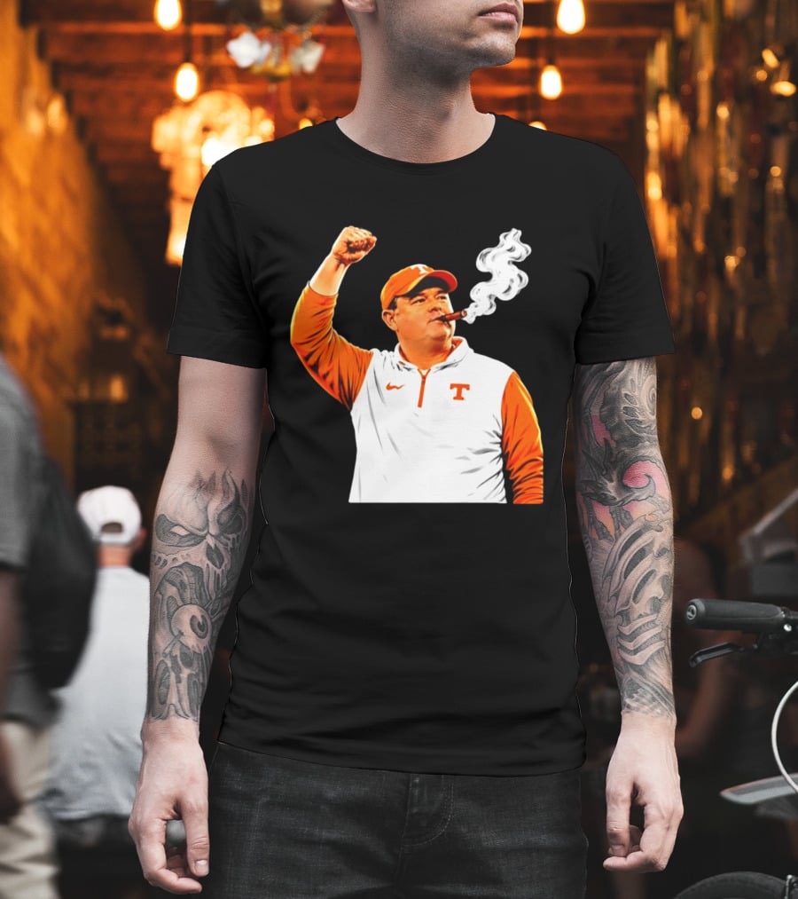 Tennessee Volunteers Josh Heupel Smoke 'Em Cigar Celebration T-Shirt
