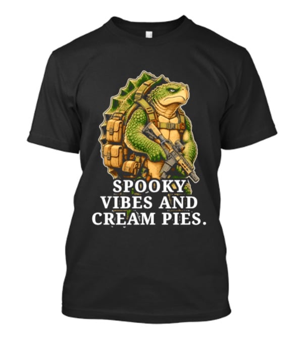 Turtle Soldier Spooky Vibes And Cream Pies T-Shirt