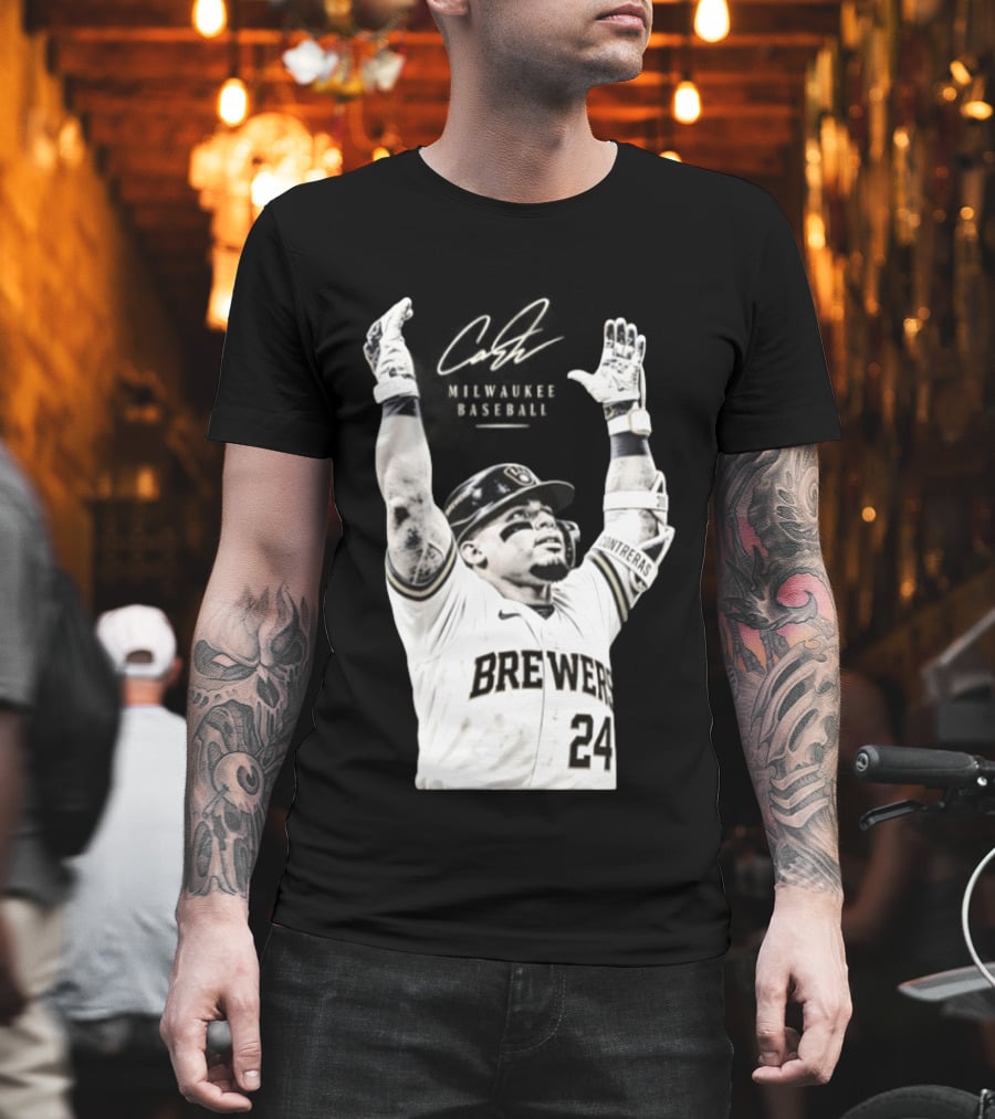 William Contreras Milwaukee Brewers 24 Victory Celebration T-Shirt
